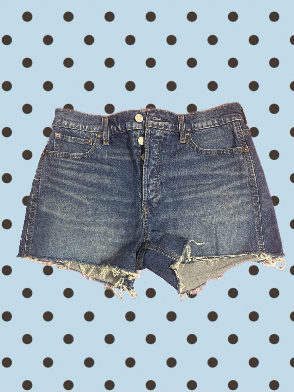 Vintage Gap High Rise Blue Wash Jean Shorts